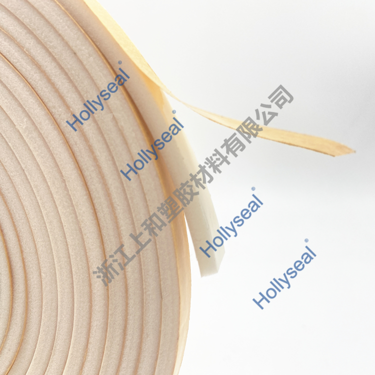 Hollyseal?白色PVC密封膠帶表層PET透明膜 厚度1mm~25mm，密度110kg/m3~500kg/ m3