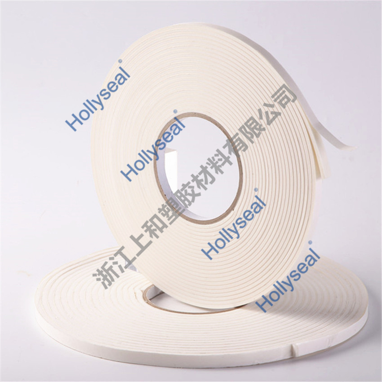 Hollyseal?白色PVC單面泡棉膠帶 厚度1mm~25mm，密度110kg/m3~500kg/ m3