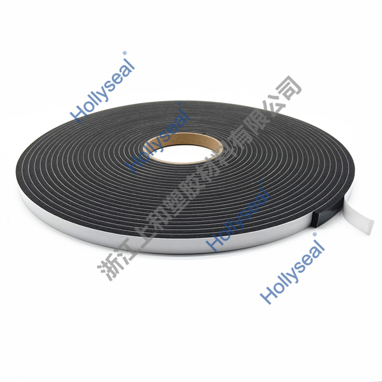 Hollyseal?PVC軟質(zhì)黑色單面門窗密封條 厚度1mm~25mm，密度110kg/m3~500kg/ m3
